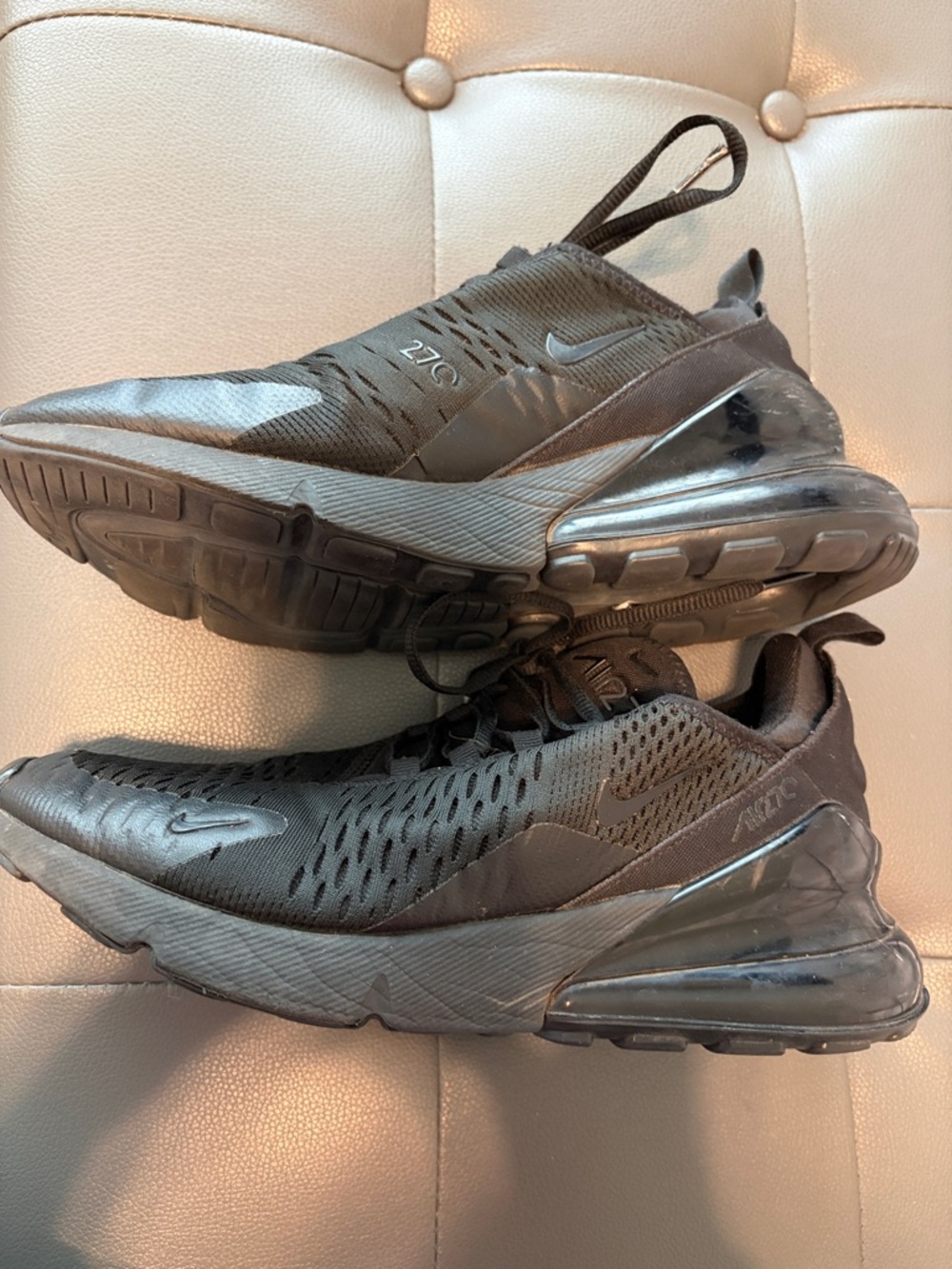 Nike AirMax 270s All-Black Breathable Running Sneakers
